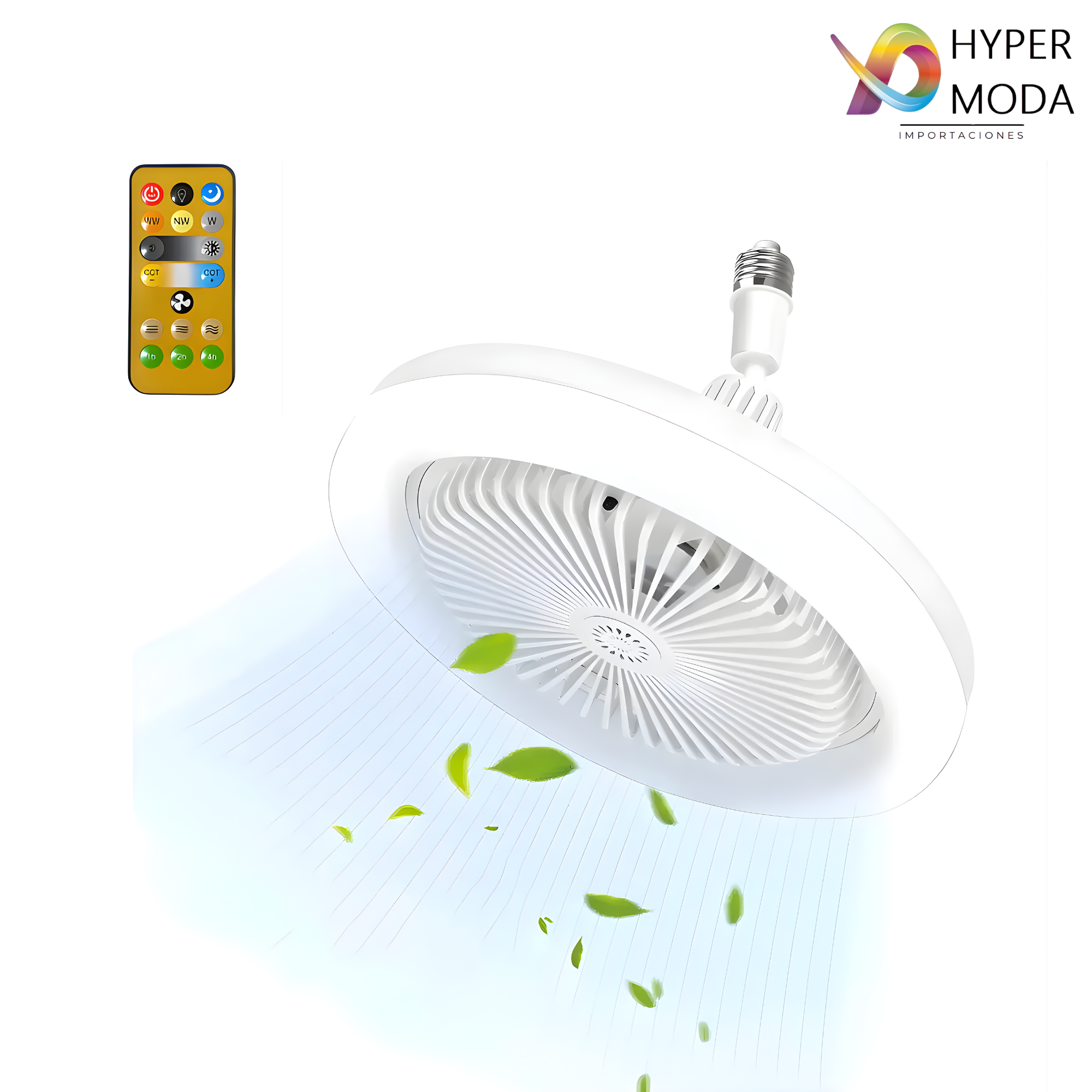 Lampara Ventilador con luz y control