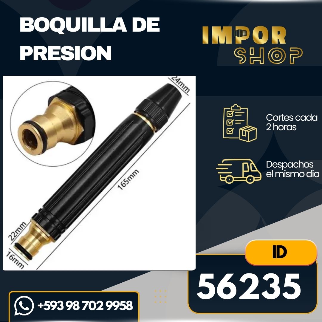 boquilla pistola de alta presion agua