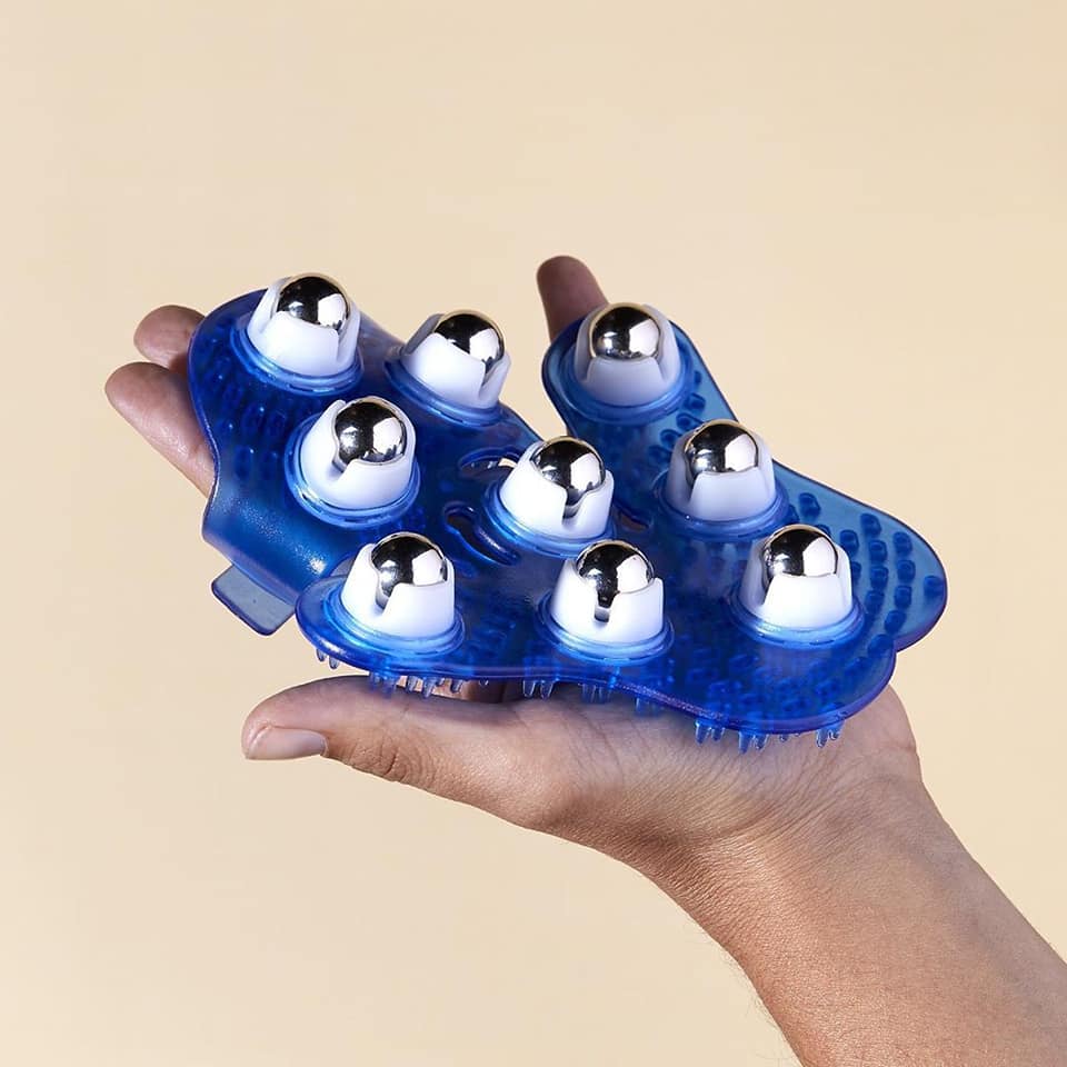 Guante de Masaje 9 rodillos 2pz ⚠️PROMO⚠