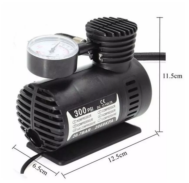 Mini Compresor de Aire Portátil para Llantas de Auto