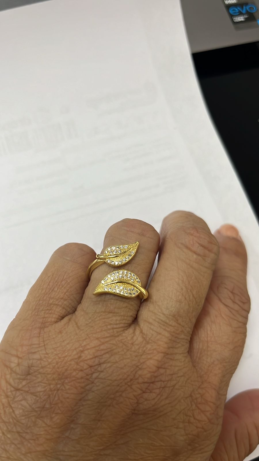 ANILLO HOJA ZIRCON REF 2347