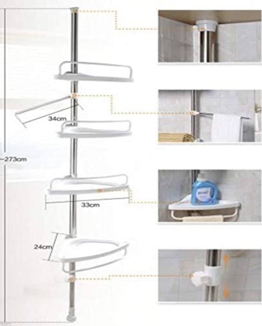 Estante esquinero de baño