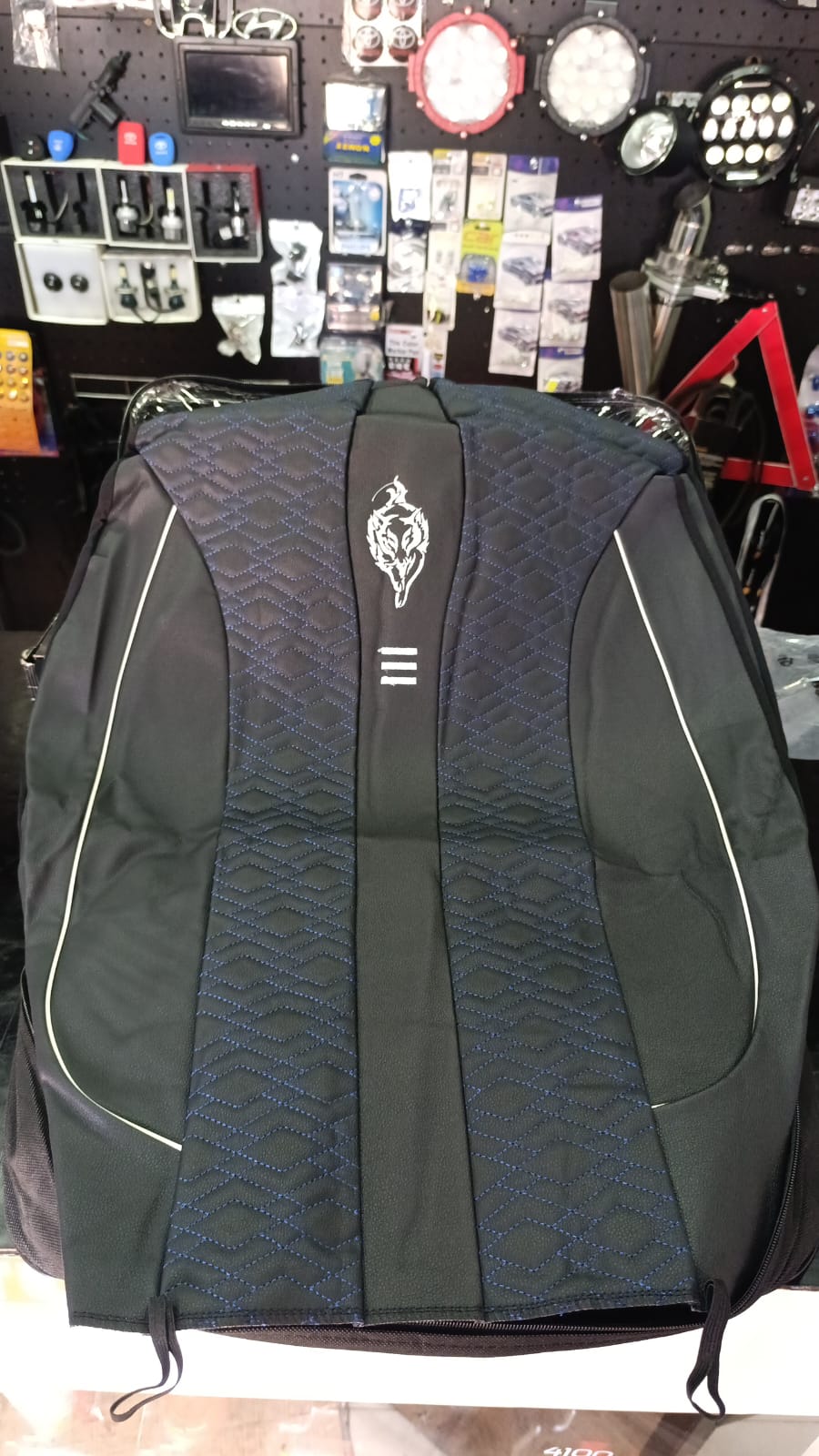 Miniatura 6 de forros para asientos imitación de cuero - COLOR: AZUL