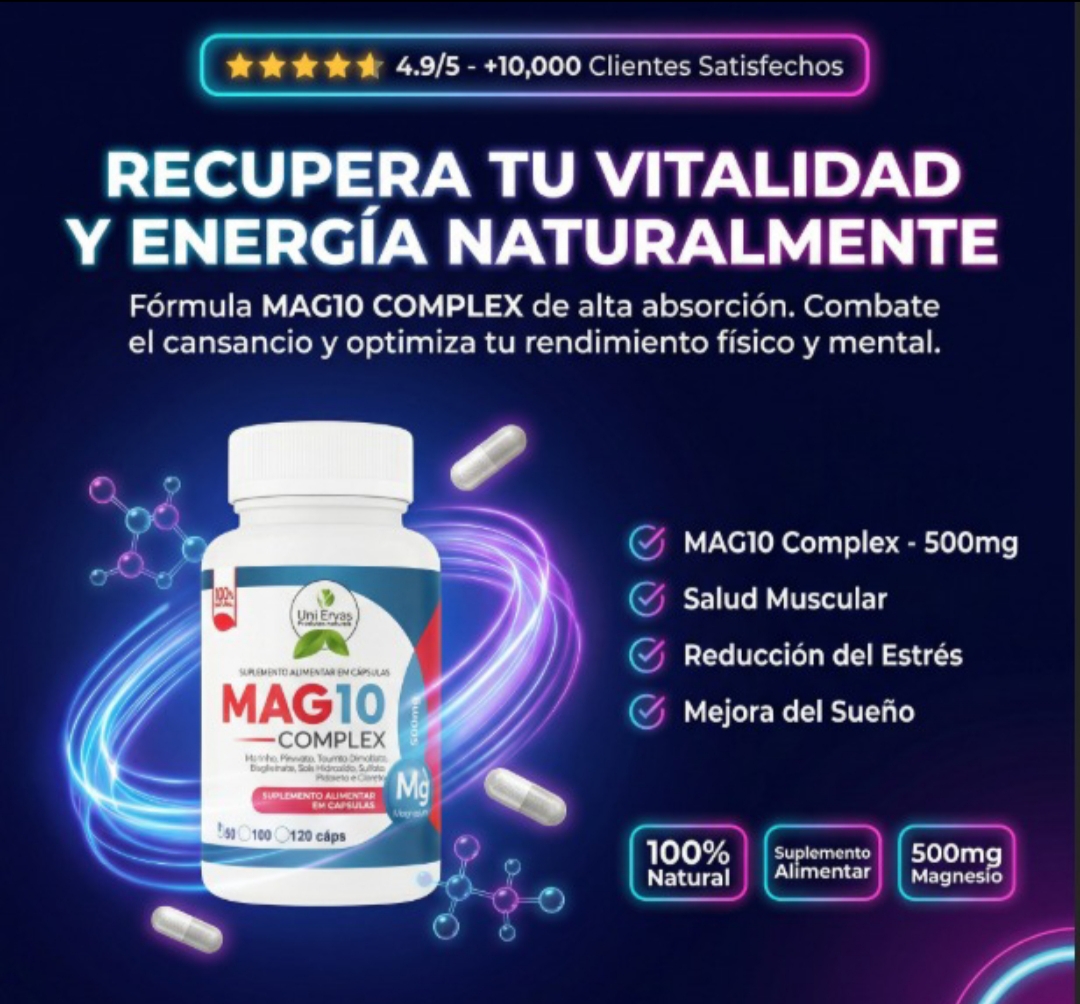 Miniatura 2 de MAGNESIO 10 COMPLEX ORIGINAL - MAGNESIO 10: 120 CAPSULAS