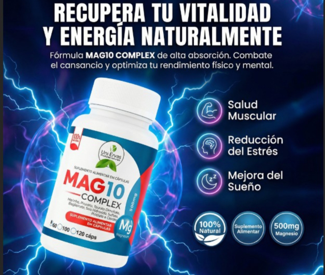 MAGNESIO 10 COMPLEX ORIGINAL - MAGNESIO 10: 120 CAPSULAS
