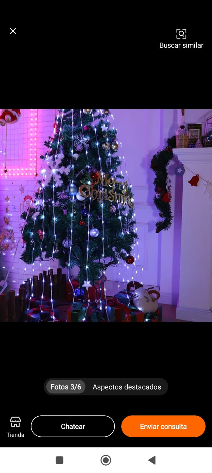 Miniatura 3 de PISCA CORTINA PUNTA DE ESTRELLA 2M. - COLOR: CALIDO