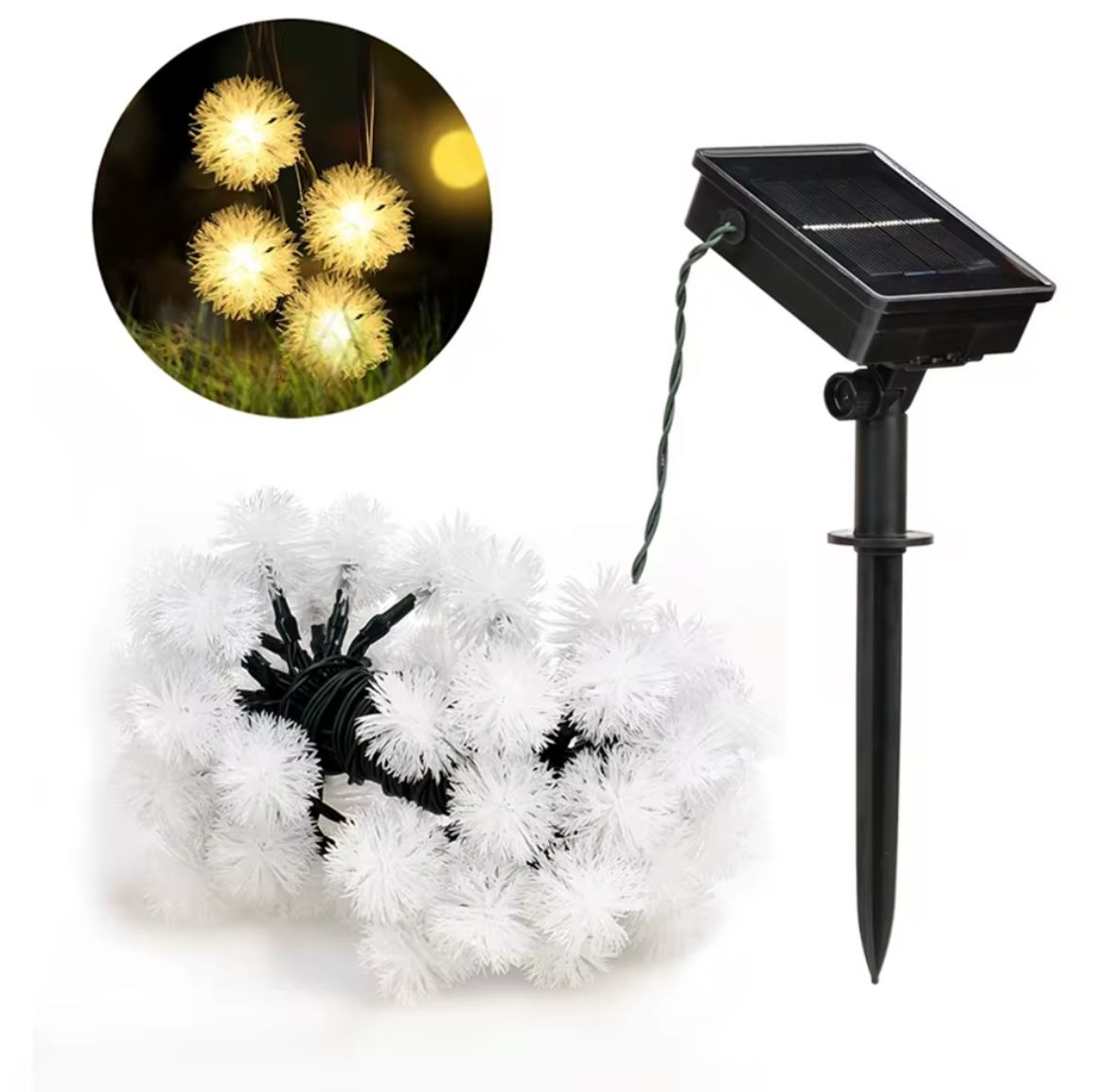 Miniatura 4 de Guirnaldas de Luces Diente de leon solar - color: calido