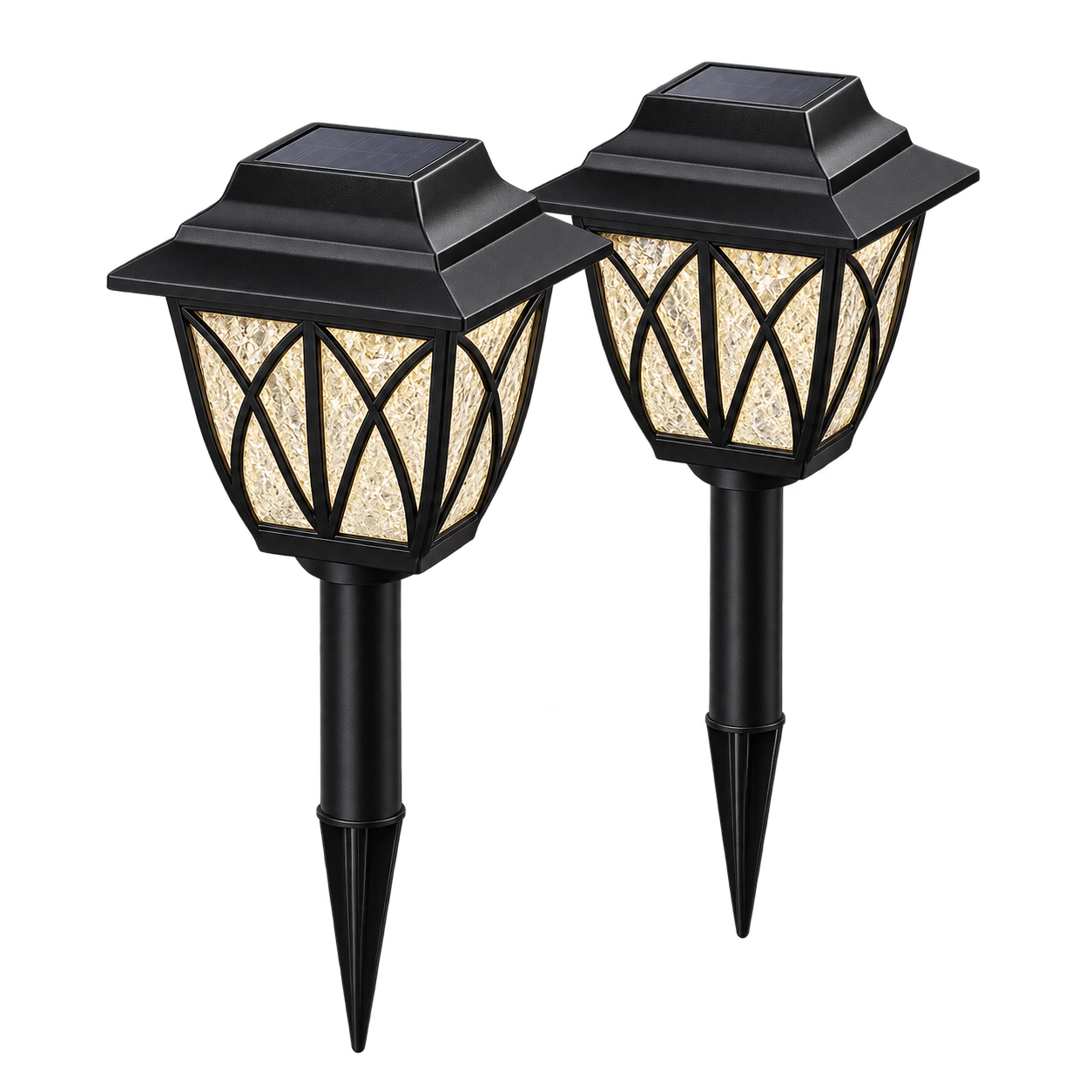 Faroles Solares LED para Jardín y Exteriores (Pack 2x1)