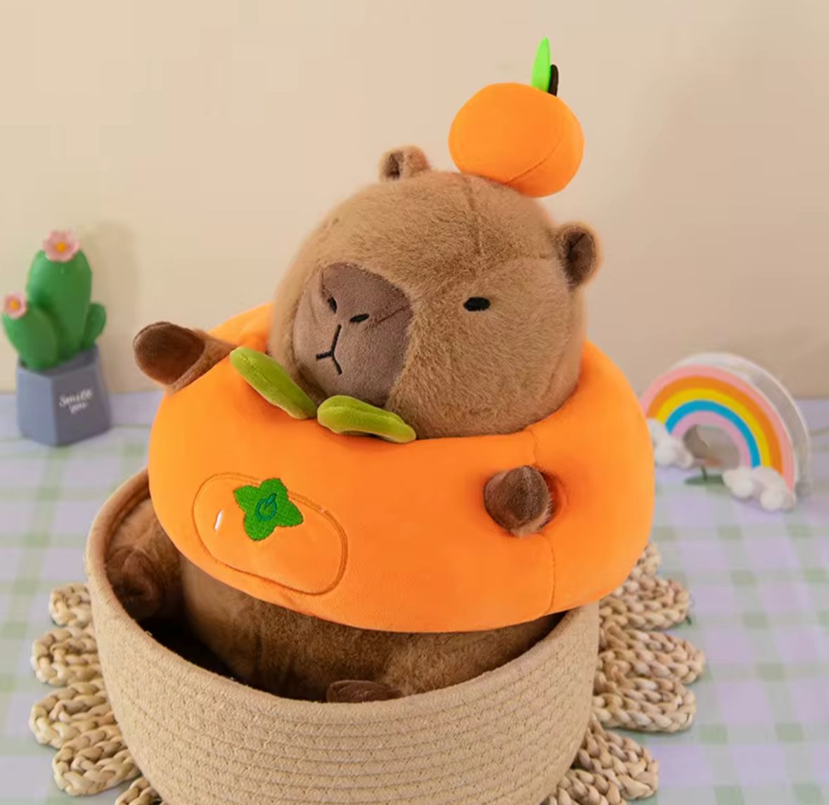 PELUCHE DE CAPYBARA C/CALABAZA