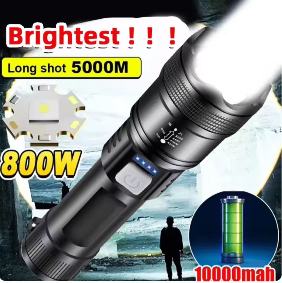 LINTERNA TACTICA IMPERMEABLE SD-5220