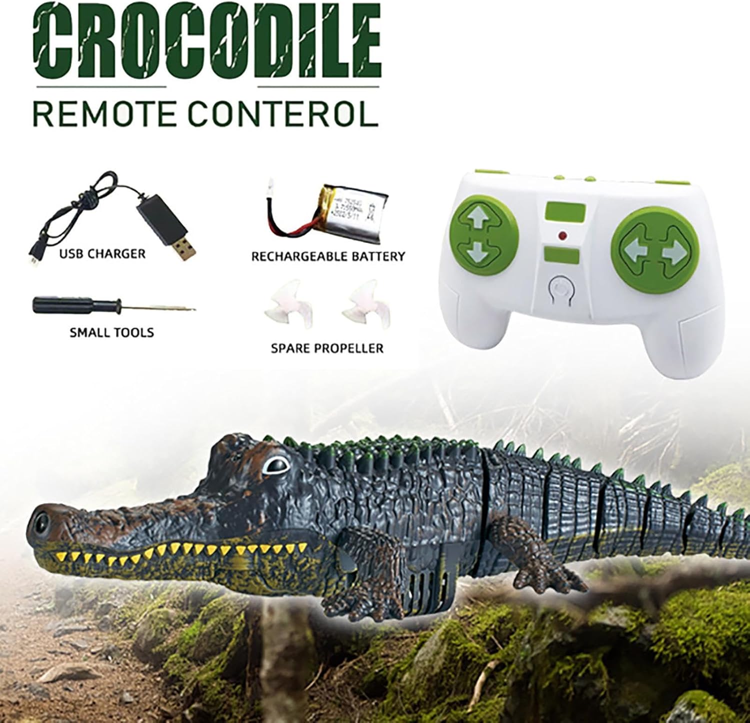 Miniatura 5 de Tiburón/Cocodrilo a control remoto - ANIMAL: COCODRILO