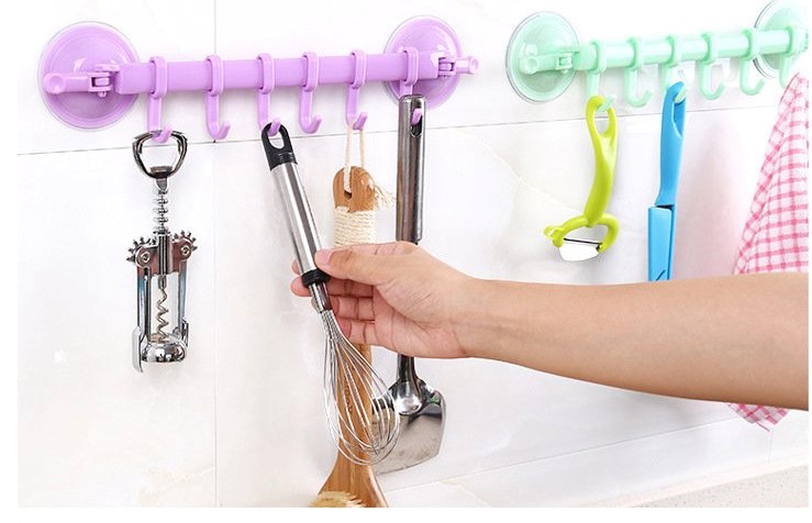 Miniatura 2 de COLGADOR CON VENTOSA - ROSADO: AZUL