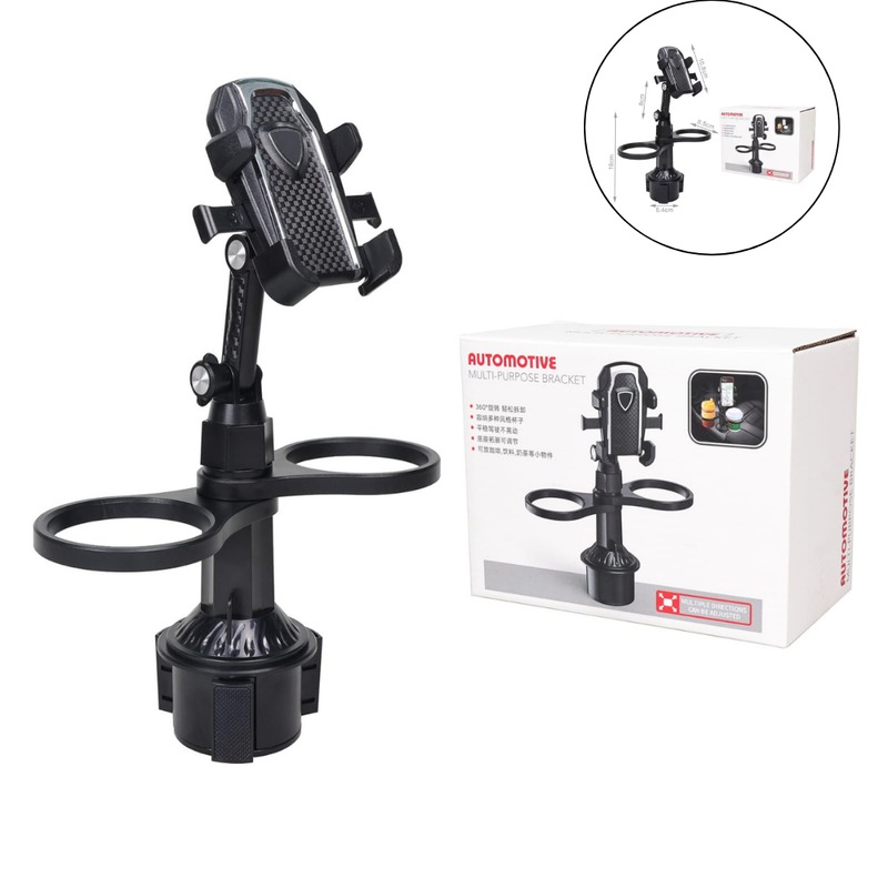 Soporte interior de coche para dos tazas