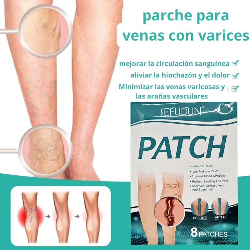 PARCHES PARA VARICES CAJA X 8 PZAS SHOPP