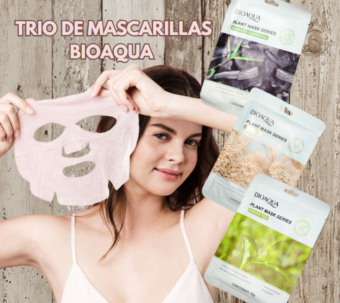 MASCARILLAS BIOAQUA , TRIO PERFECTO