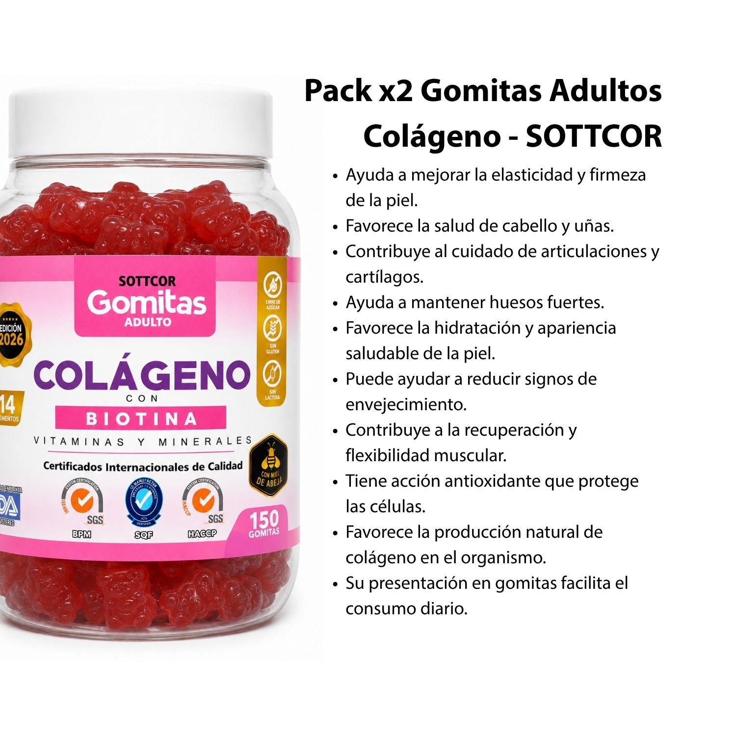 Gomitas Adultos Colágeno SOTTCOR
